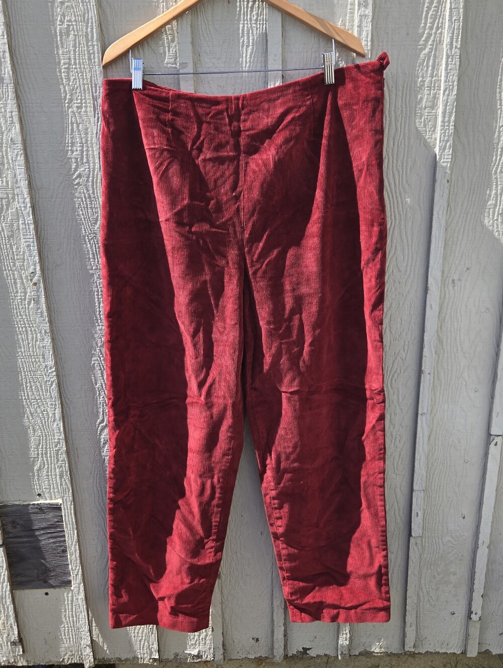 L.L. Bean Vintage Red Corduroy Straight Leg Pants Size 20 Tall 38" Waist